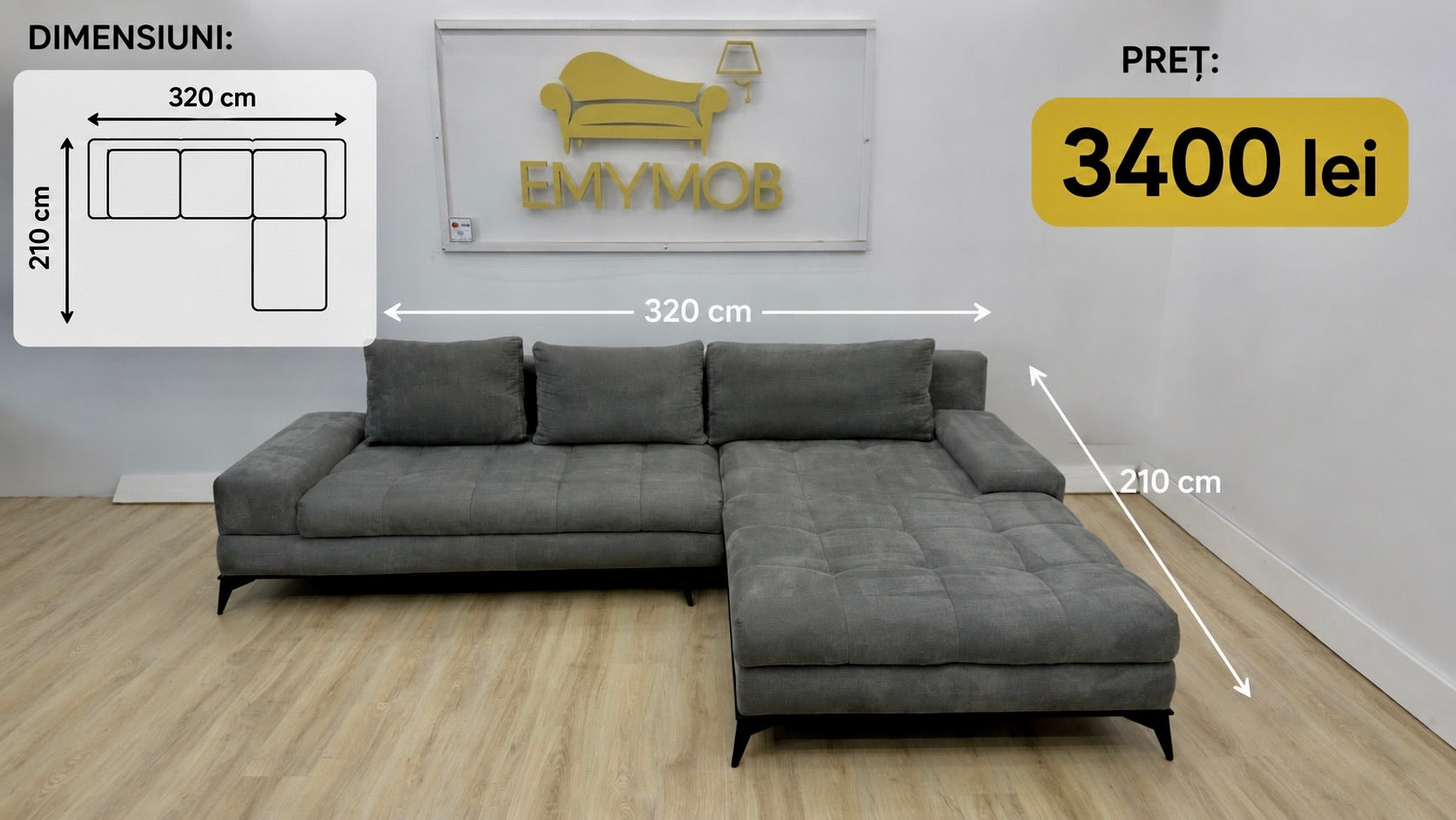 Colțar Modern Premium 320 x 210 cm