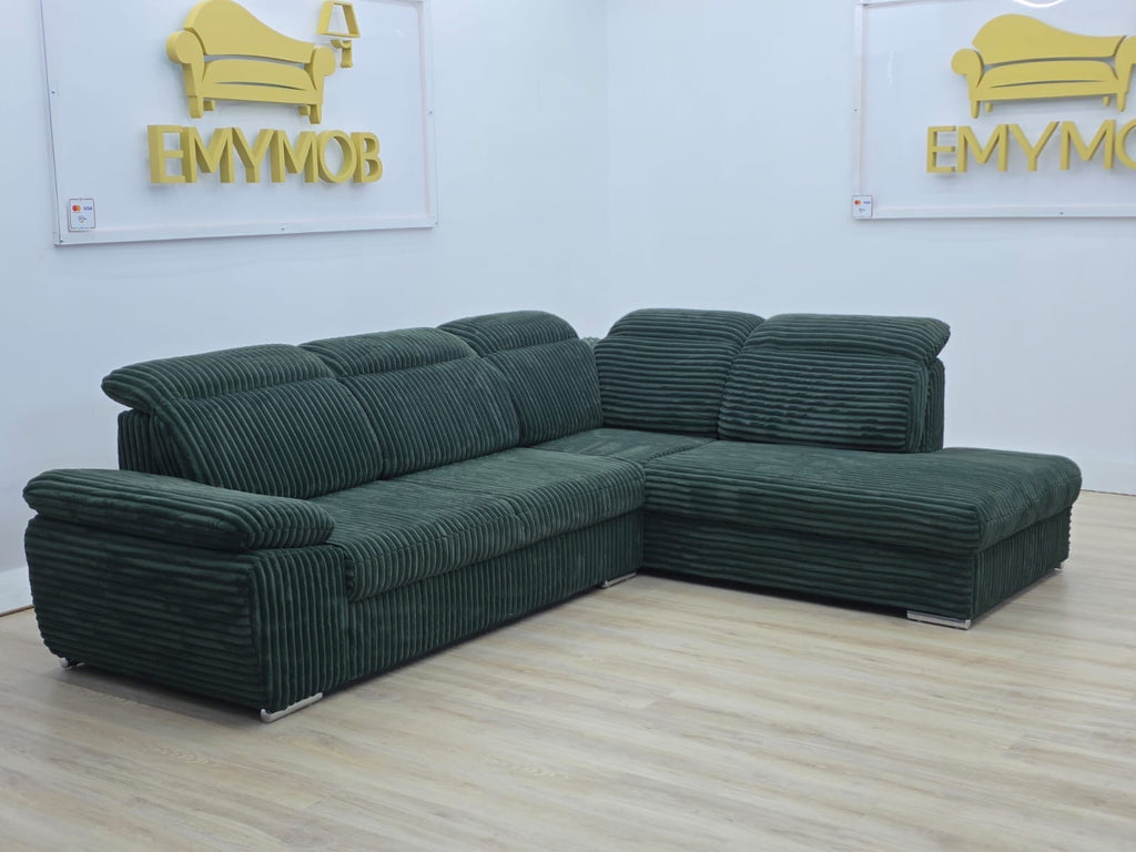 Colțar modern Verde 290 cm / 230 cm IMPORT GERMANIA