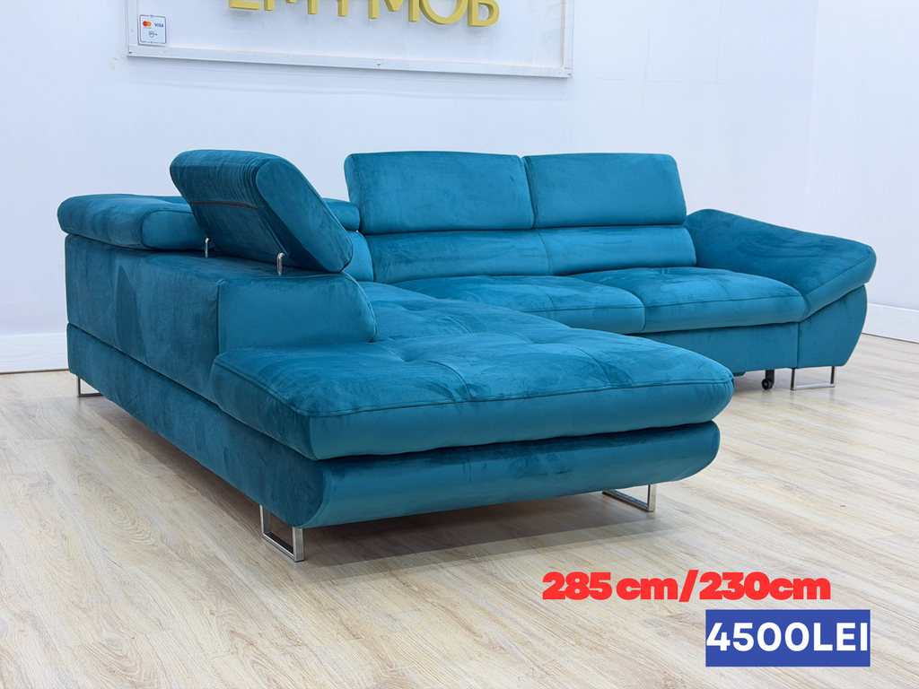 Colțar extensibil XL cu ladă depozitare – design premium, confort maxim