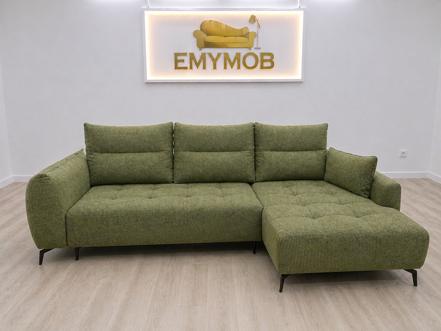 Colțar extensibil „Gomez” cu ladă depozitare – 265cm/160cm ; confort premium