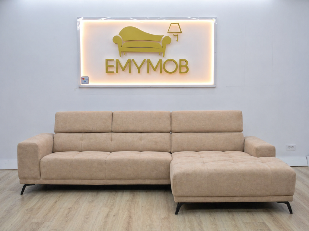 Colțar extensibil electric „Kloe” – confort premium, design modern | EMYMOB 265 cm / 178 cm