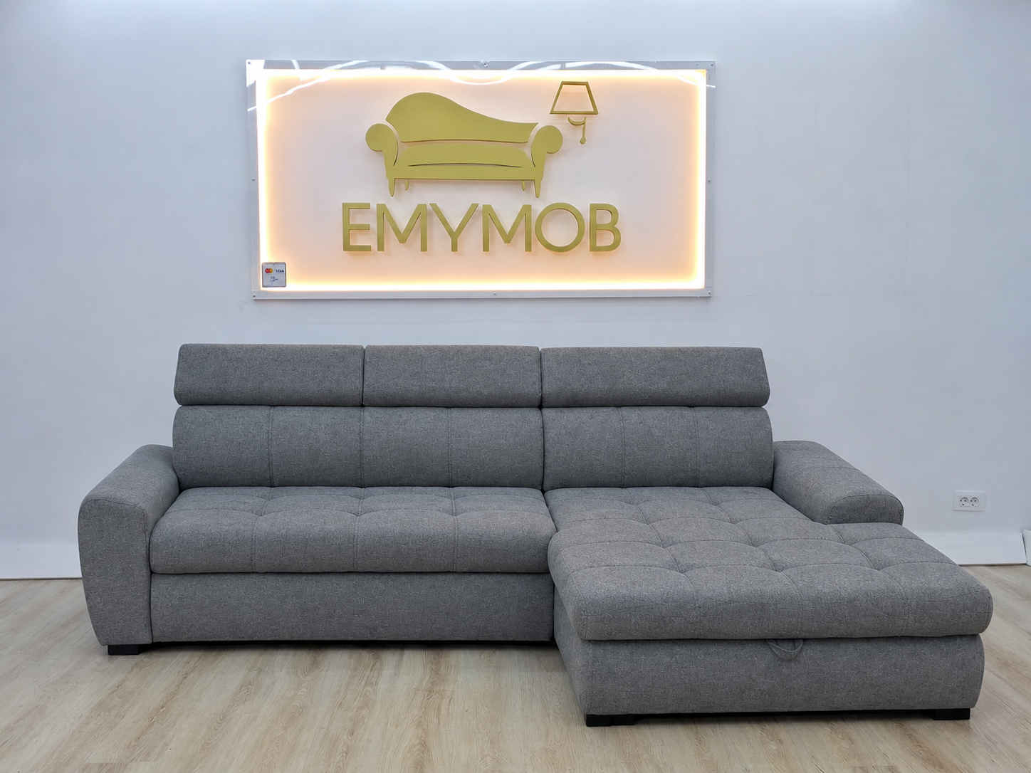Colțar extensibil „FENIX” – modern, confortabil și versatil | EMYMOB 280  Cm/ 175 Cm