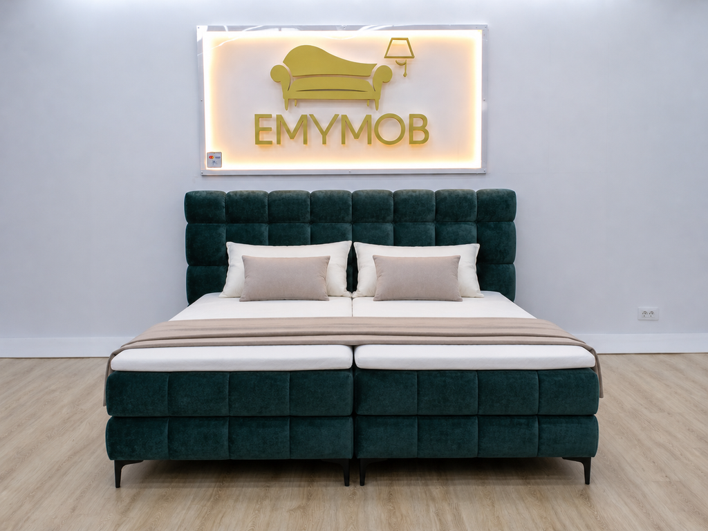 Pat Boxspring Astoria I + TOPPER – eleganță, confort și funcționalitate într-un singur produs 160x200