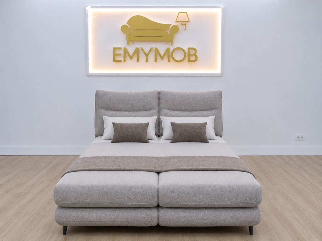 Pat tapițat Marion I – eleganță modernă și confort premium pentru dormitorul tău! 160x200 Cm TOPPER INCLUS