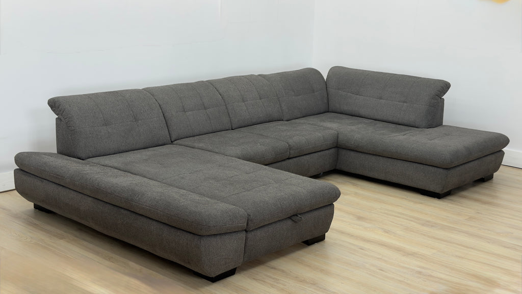 Colțar U Extensibil cu Ladă Depozitare 350x200 cm