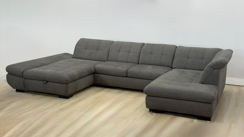 Colțar U Extensibil cu Ladă Depozitare 350x200 cm