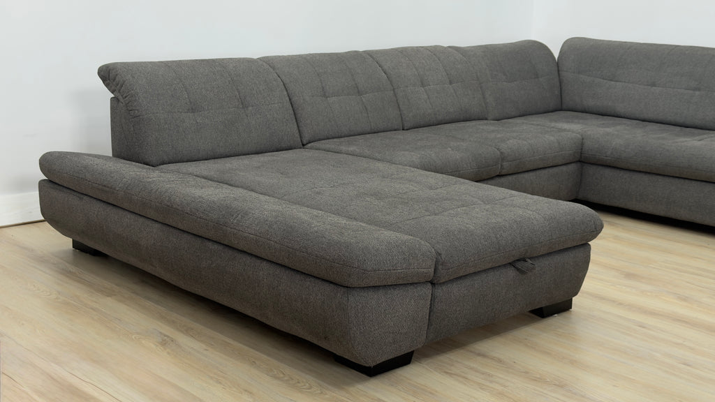 Colțar U Extensibil cu Ladă Depozitare 350x200 cm