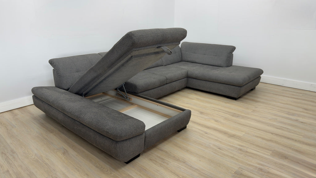 Colțar U Extensibil cu Ladă Depozitare 350x200 cm