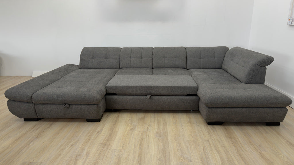 Colțar U Extensibil cu Ladă Depozitare 350x200 cm