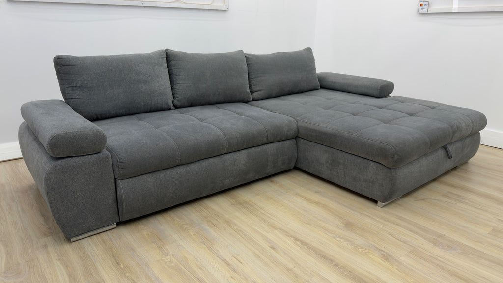Colțar extensibil cu ladă de depozitare – 295 x 180 cm