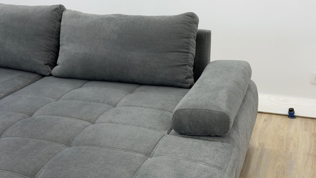 Colțar extensibil cu ladă de depozitare – 295 x 180 cm