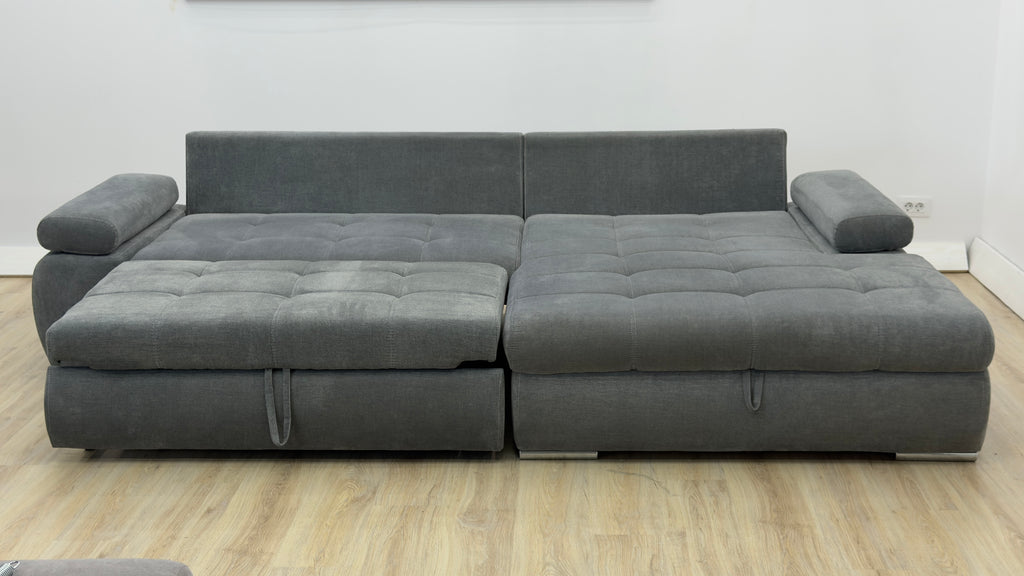 Colțar extensibil cu ladă de depozitare – 295 x 180 cm