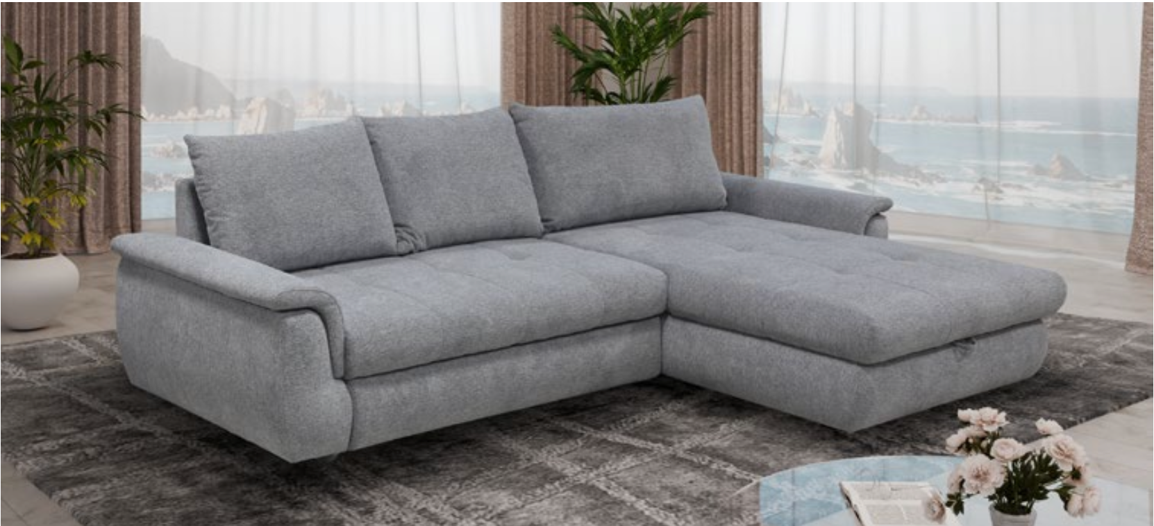 Colțar extensibil „Sandy” – spațiu, confort &amp; design actual | EMYMOB