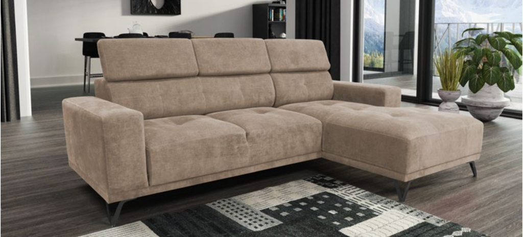 Colțar extensibil electric „Kloe” – confort premium, design modern | EMYMOB 265 cm / 178 cm