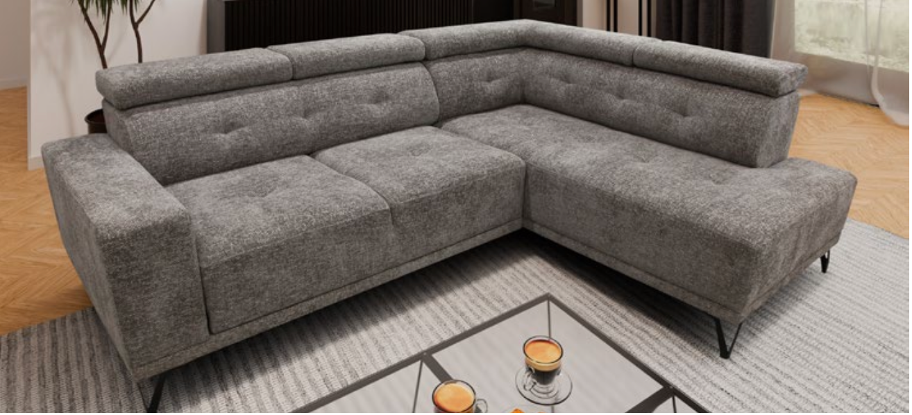 Colțar KLOE III Electric– Confort Premium & Design Modern 268 CM/ 203 CM