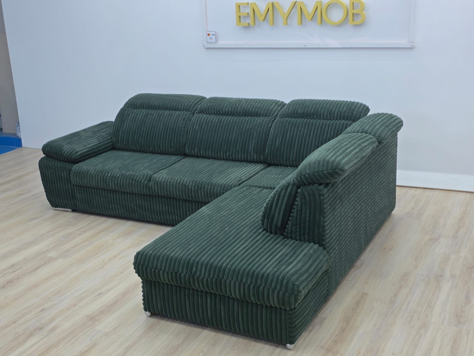 Colțar modern Verde 290 cm / 230 cm IMPORT GERMANIA