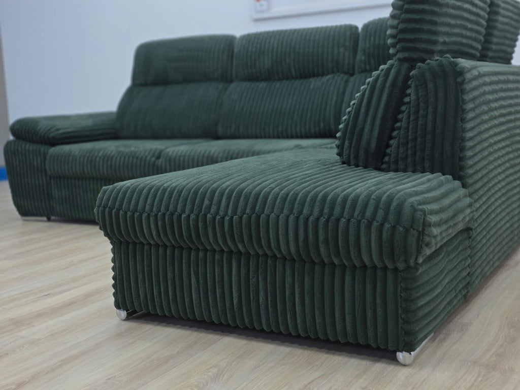 Colțar modern Verde 290 cm / 230 cm IMPORT GERMANIA